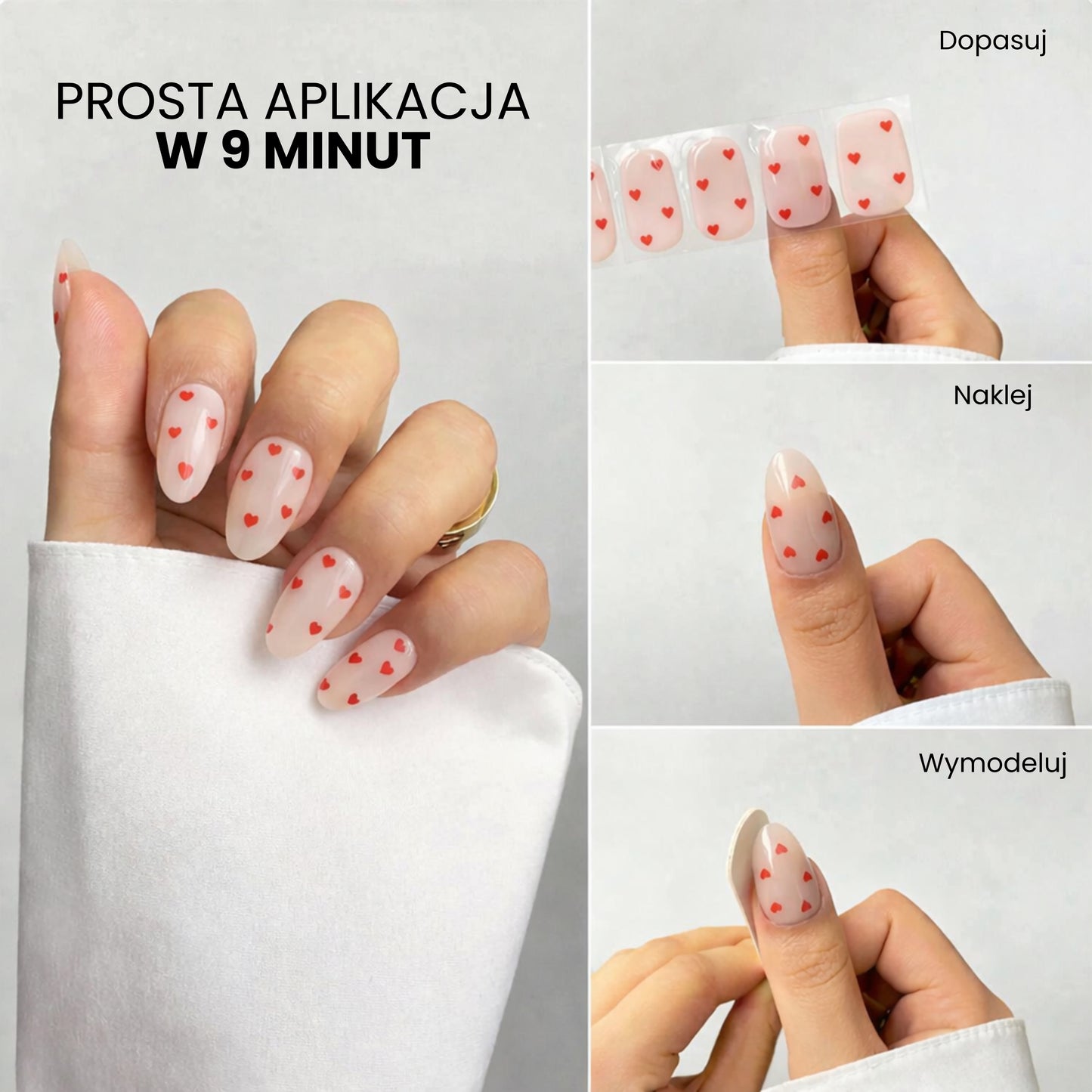 Zestaw żelowych naklejek na paznokcie Gelly Nails™